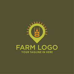 farm vintage logo design vector, agriculture logo inspiration