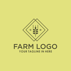 farm vintage logo design vector, agriculture logo inspiration