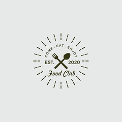 restaurant logo design vector, food logo inspiration