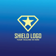 Fototapeta premium shield logo design concept, security logo inspiration