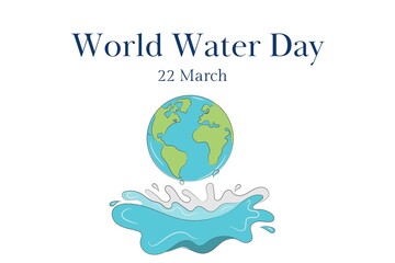 concept of ecology and world water day.world water day on 22 march illustration