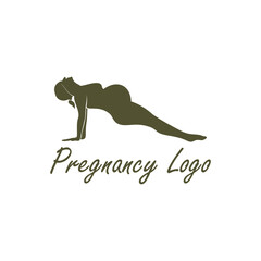 pregnant yoga logo design concept, medical and health logo inspiration