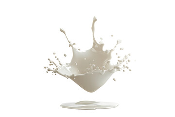 milk or cream splash cutout, perfect for dairy product branding and advertising.