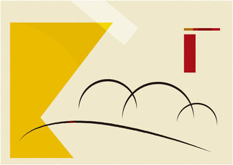 Modern background illustration in the style of constructivism