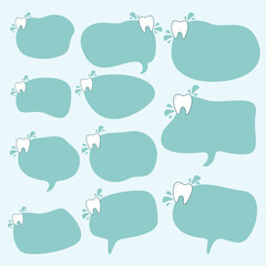 set of promotion banner dental care