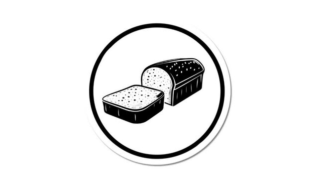 Bread Icon of nice animated for your videos easy to use with Transparent Background