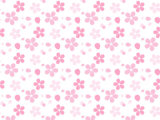 桜模様の背景ベクターイラスト