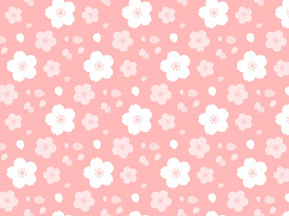 桜模様の背景ベクターイラスト