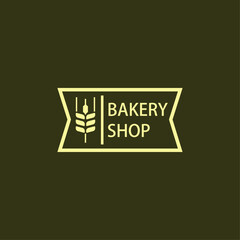 bakery logo design concept, food vintage logo vector