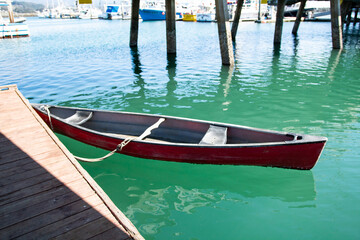 Fototapeta na wymiar Half Moon Bay Boat