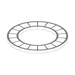 Circle filmstrip. Vector illustration. EPS 10.
