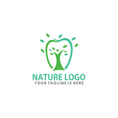 nature vintage logo design vector, plants logo inspiration