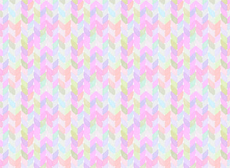 毛糸で編んだ網目のようなパステルカラーの可愛いシームレスなパターン