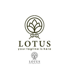 simple lotus logo design concept, nature logo inspiration