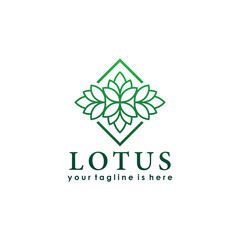 simple lotus logo design concept, nature logo inspiration