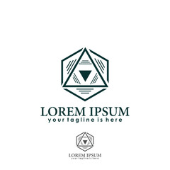 triangle vintage logo design concept, business logo design vector
