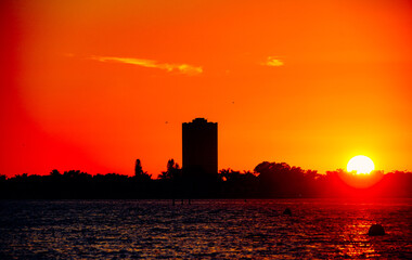 Sarasota bay harbor and bay landscape	