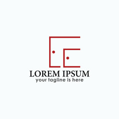 simple door logo design concept, building and construction logo inspiration