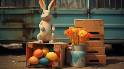 Hopping into Happiness: Easter Bunny's Joyful Egg Hunt