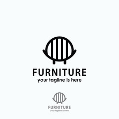 furniture logo design vector, industry logo inspiration