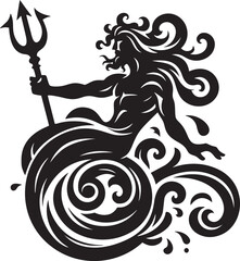 Majestic Neptune God Vector Art © dinil