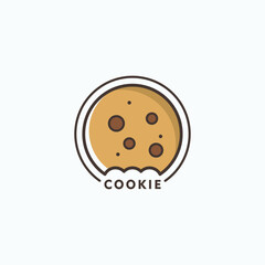cookie logo design concept, food logo inspiration