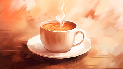 Fototapeta premium Hand drawn coffee illustration picture 