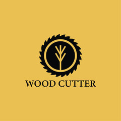 carpentry industry logo design concept, wood logo inspiration