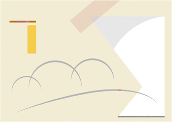 Modern background illustration in the style of constructivism