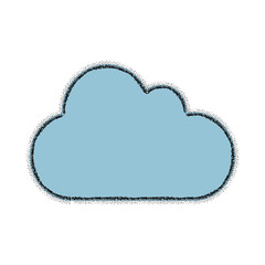 blue cloud computing icon