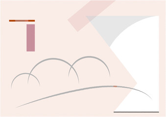 ミルクピンクのモダンな背景イラスト