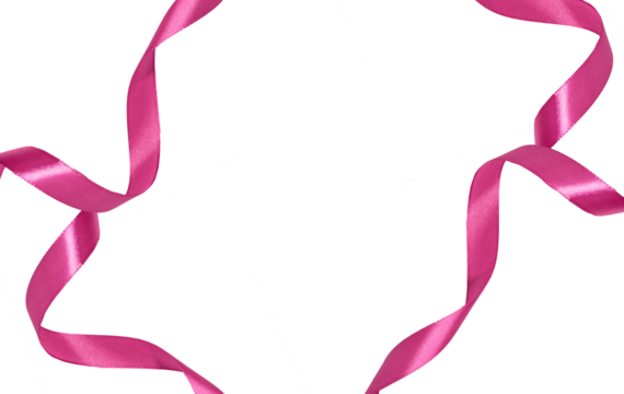 pink color ribbon on transparent and white background, elements PNG image.