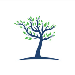 tree logo design vector, plants logo inspiration