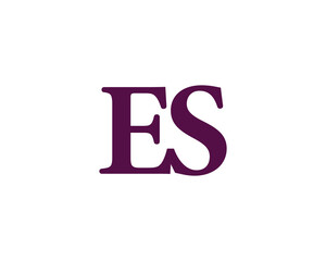 ES logo design vector template