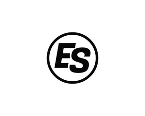 ES logo design vector template