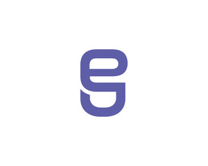 EU UE logo design vector template
