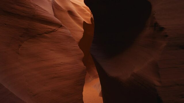 Antelope Canyon in Arizona, most beautiful place in the desert. Movement smooth walls.