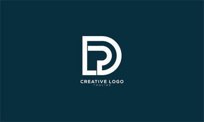 Fototapeta premium DP PD Abstract initial monogram letter alphabet logo design