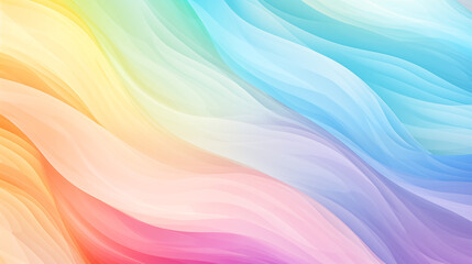 Abstract wave rainbow color. Vivid bannner with space for text. Eye-catching background for social media and printing design. 16:9