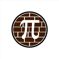 pi logo design vector, education logo inspiration