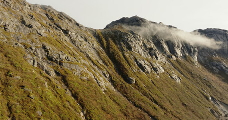 Ascend to the Clouds: Aerial Majesty of Lofoten's Peaks