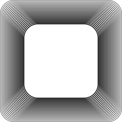 Squares rounded line gradient. Technology geometric