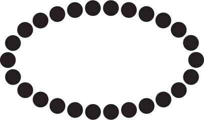Oval frame dots black. Design element