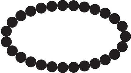 Oval frame dots black. Design element