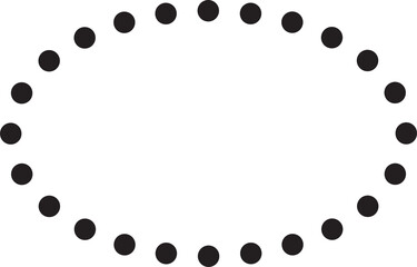 Oval frame dots black. Design element
