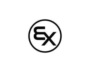 EX Logo design vector template