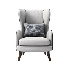 Fototapeta premium Clear Background showcasing Slipper Chair Elegance
