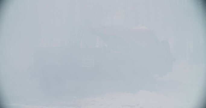 German Military Car In Smoke. Horch 901 Typ 40 Kfz 15 1941 German Army World War Ii 1940s Military Vehicle Car. German Wehrmacht World War Ii Military Automotive.