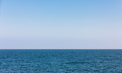 Sea landscape. blue sky and wide horizon