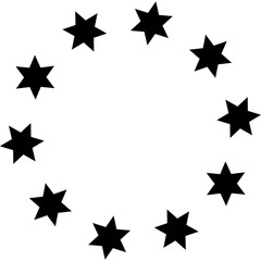 Circle made out of stars. Infographic